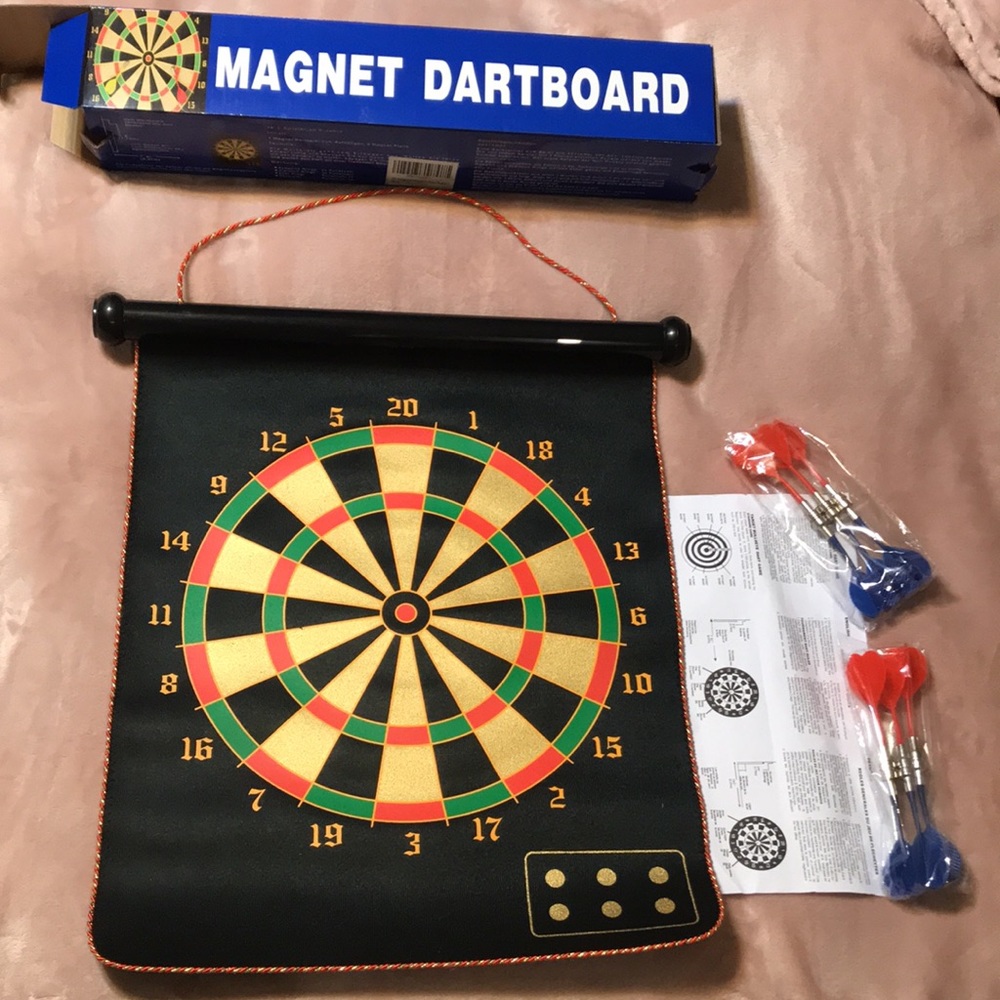 Lanao Magnet Dartboard for Kids & Adults/Double Sided Board Games
